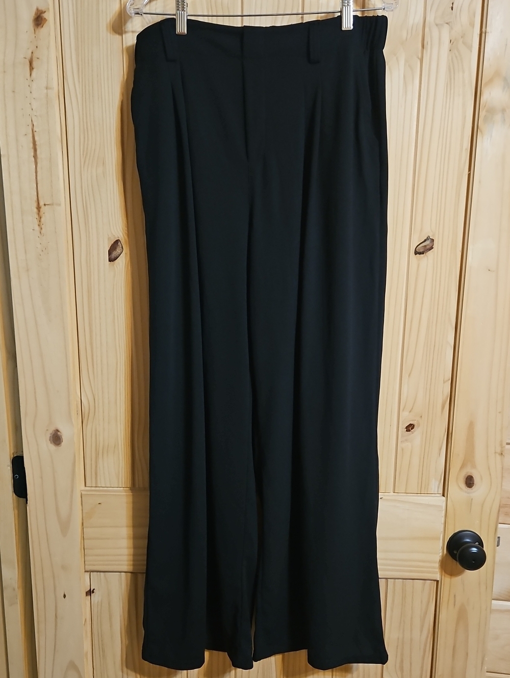 HALARA Black Wide-Leg Trousers